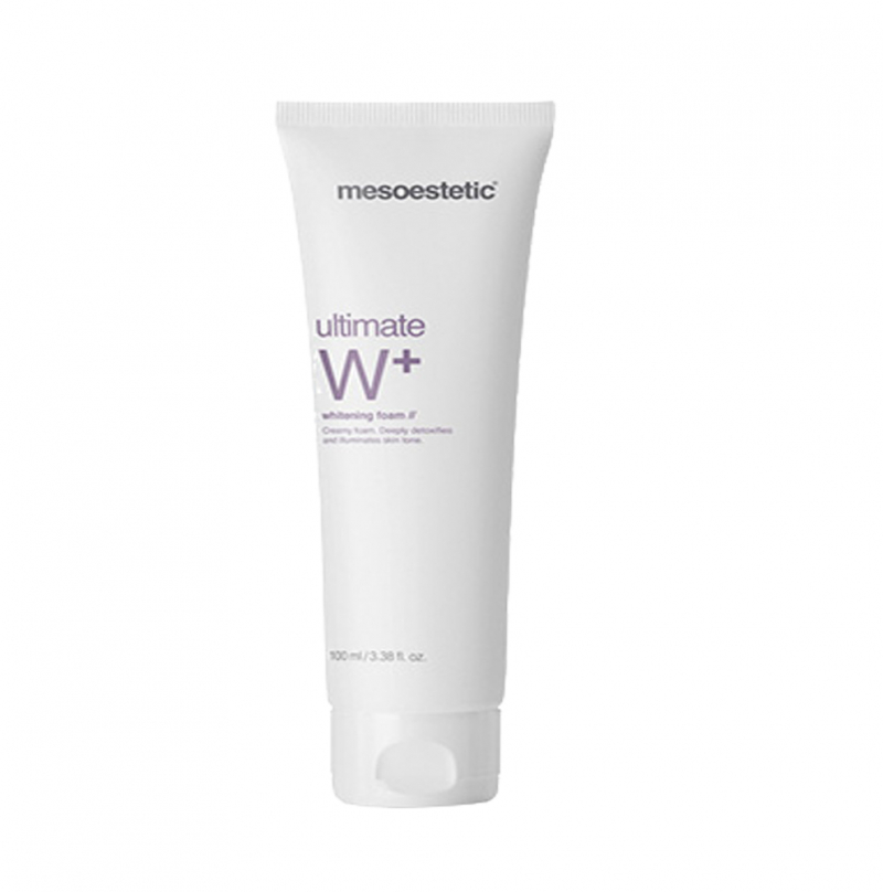 Sữa rửa mặt tác động làm trắng da tạo bọt Mesoestetic ultimate W+ whitening foam